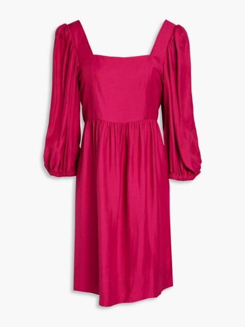 ba&sh Gathered shantung mini dress