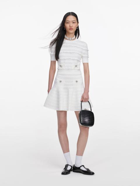 self-portrait White Pointelle Knit Top