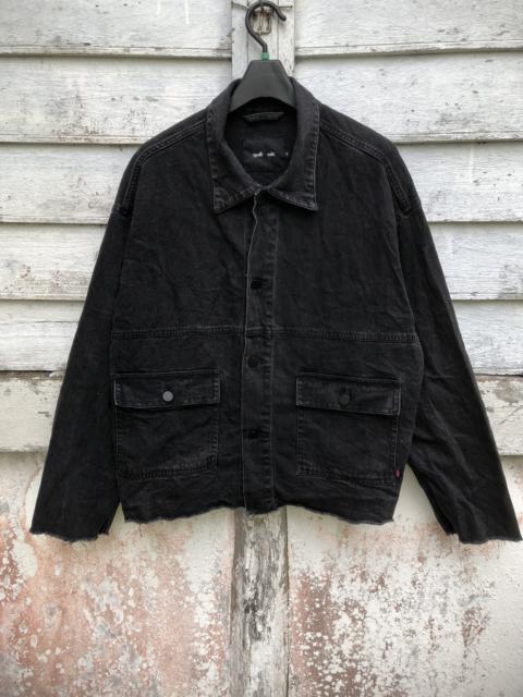 Other Designers Japanese Brand - Spell-Edit Raw Seam Cropped Denim Jacket