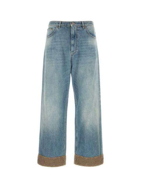Valentino Valentino Garavani Men Denim Wide-Leg Jeans