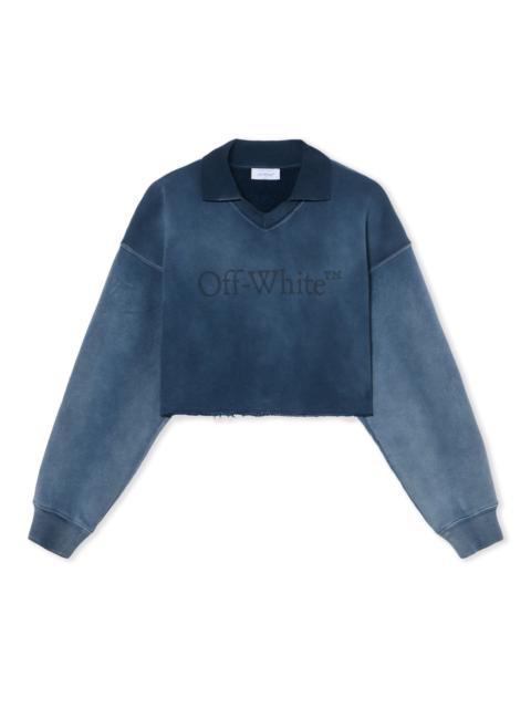 Off-White Laundry Crop Polo Logo Sweatshirt