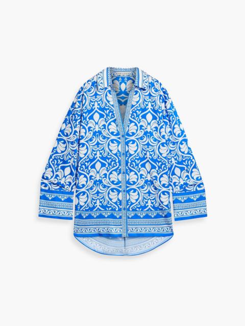 Alice + Olivia Kiva printed twill top