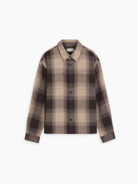 FRAME Checked cotton-jacquard shirt