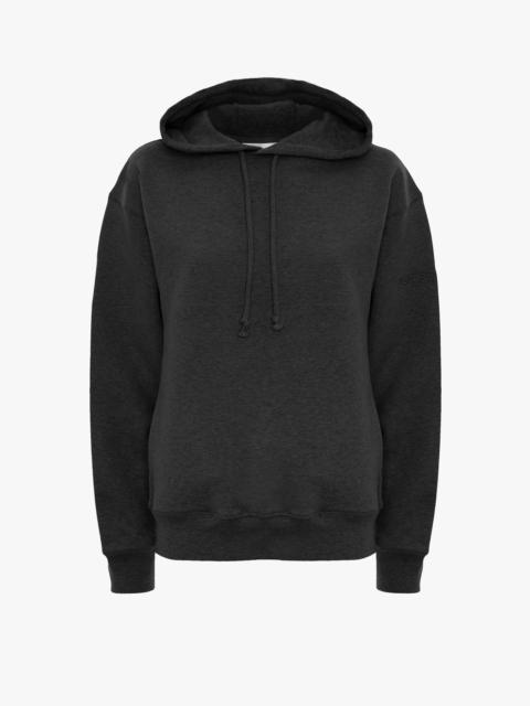Victoria Beckham Logo Embroidered Hoodie In Black