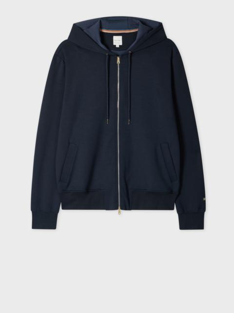 Paul Smith Navy Lyocell-Cotton Zip Hoodie