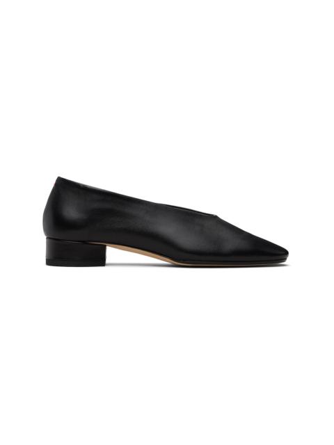 Aeyde Black Delia Low-Heeled Ballet Heels