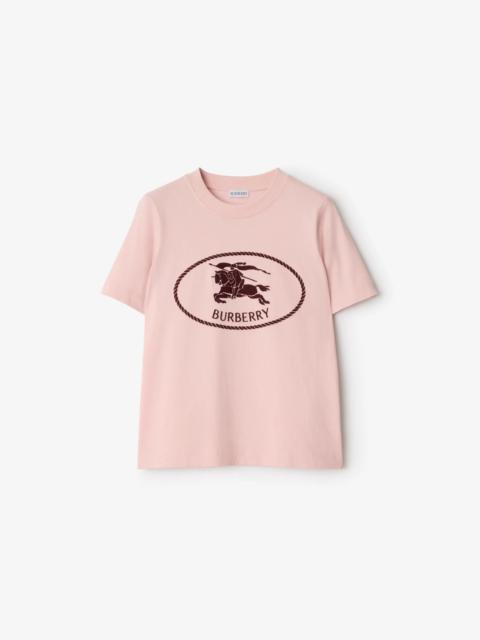 Burberry Burberry Knight Stamp Cotton T-shirt