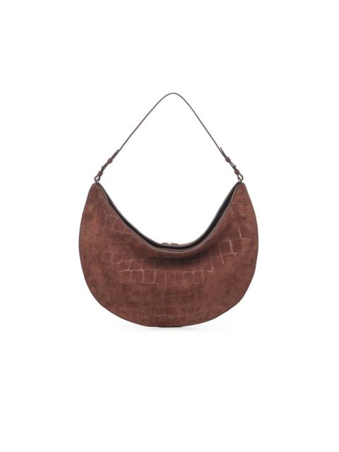 JACQUEMUS Jacquemus le Calisso Rond Suede Shoulder Bag