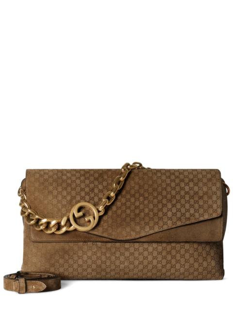 GUCCI LEATHER BAG WITH CHAIN GG