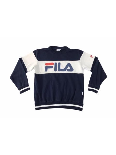 Other Designers Fila - Fila Spell Out Sweatshirt Pull Over Colour Block