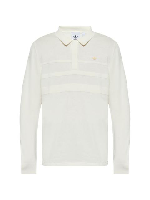 logo-plaque polo shirt