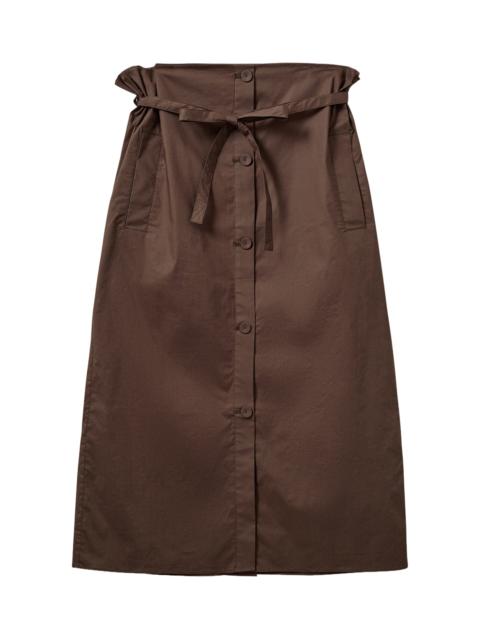 The Garment Cyprus Cotton-Bled Maxi Skirt brown