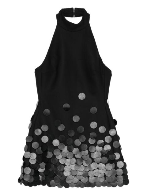 David Koma halterneck disc mini dress