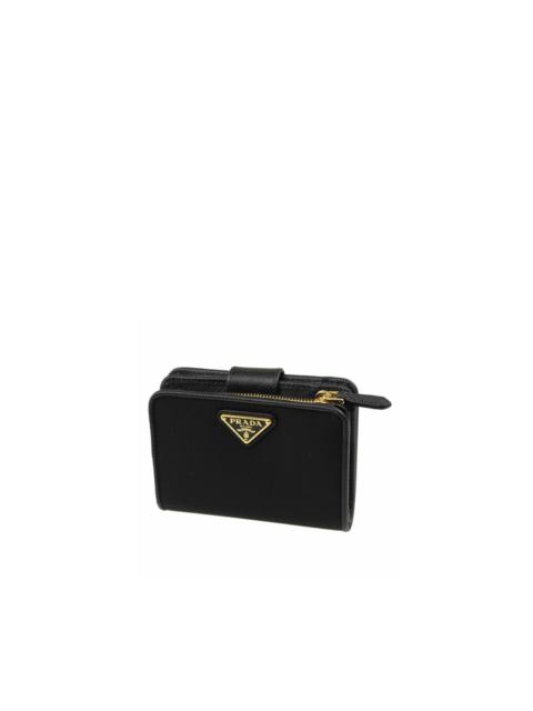 Prada Prada Nylon And Leather French Wallet Women