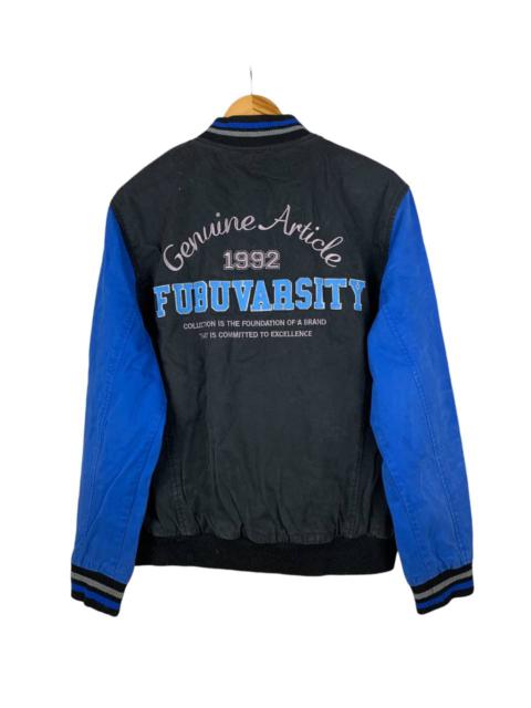 Other Designers Fubu - Vintage Fubu Cotton Varsity Jacket Faded Black