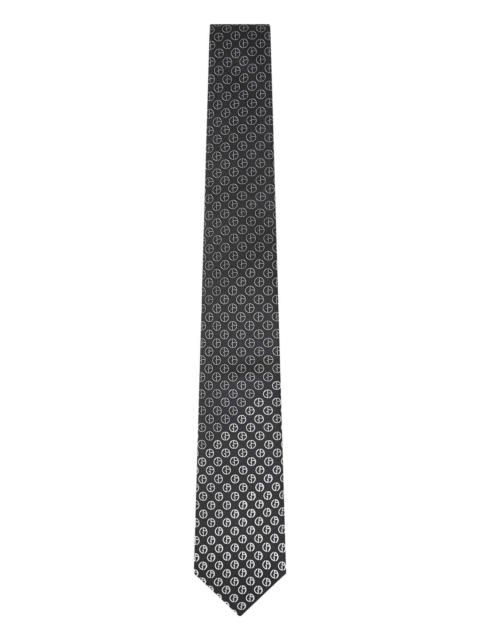 GIORGIO ARMANI Black jacquard silk tie
