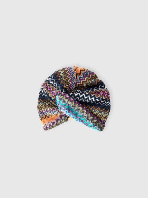 Missoni Zigzag wool-blend turban