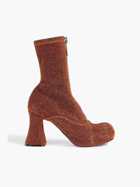 Stella McCartney Groove metallic stretch-knit ankle boots