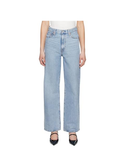 Levi's Blue Ribcage Wide Leg Jeans