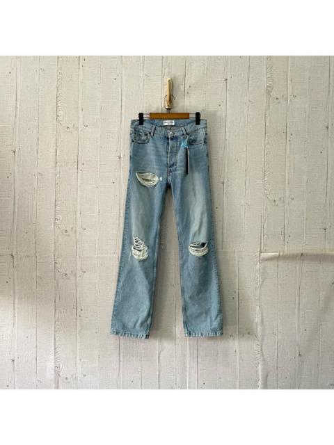 BALENCIAGA Destroyed Normal straight-leg denim jeans