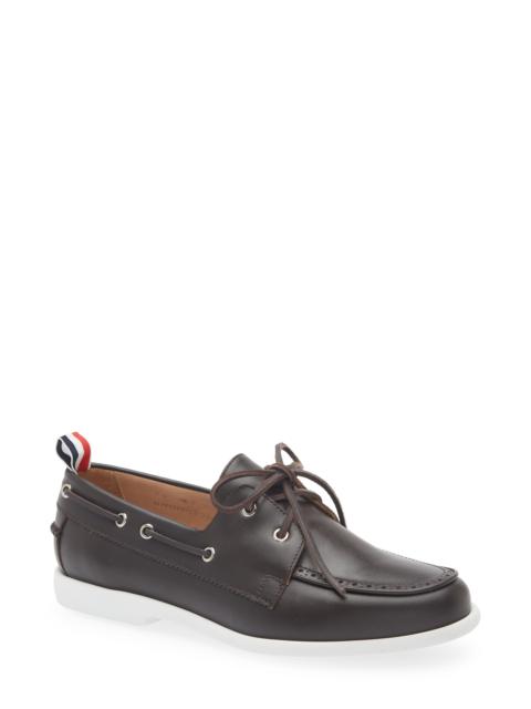 Thom Browne Thom Browne Brogued Boat Shoe at Nordstrom
