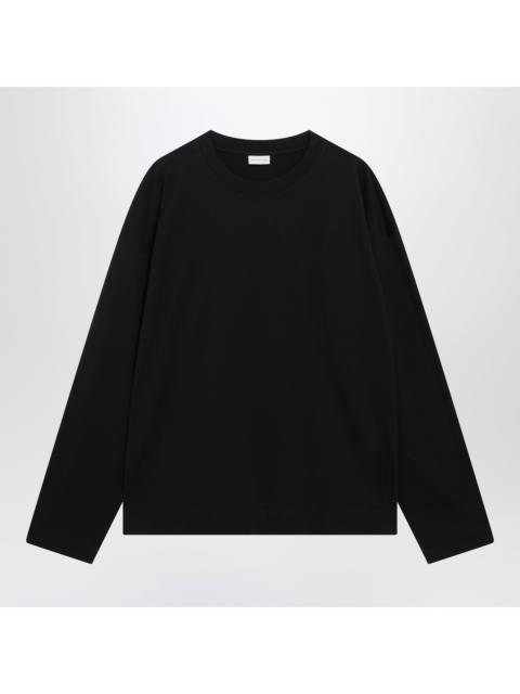 Dries Van Noten Dries Van Noten Black Long-Sleeve Cotton T-Shirt Men