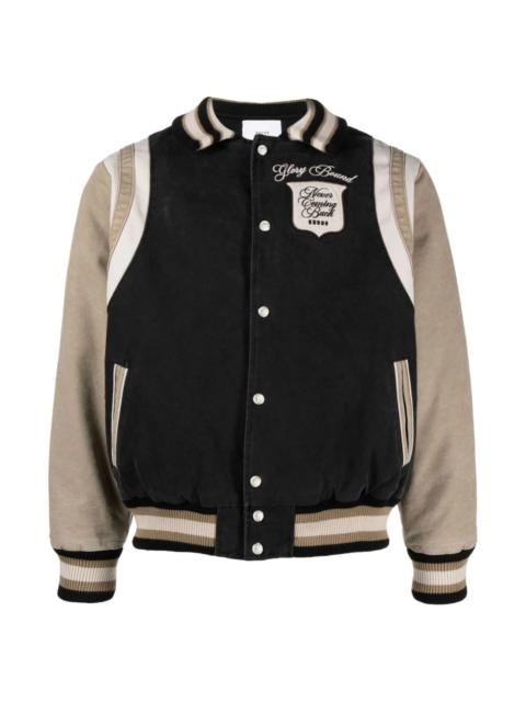 Rhude LOGO-EMBROIDERED CANVAS BOMBER JACKET