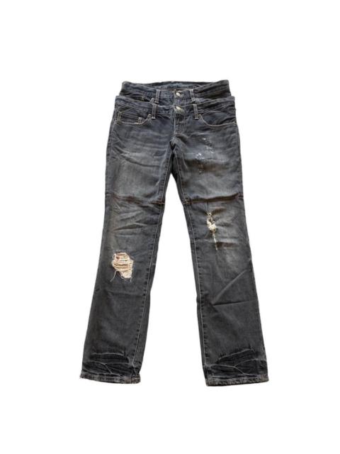 Other Designers Issey Miyake - PPFM double waist distressed jeans