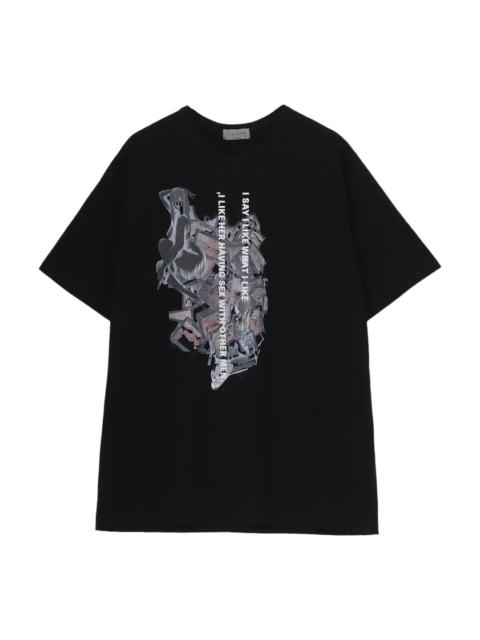 Yohji Yamamoto Basic Short Sleeve Printed Tee