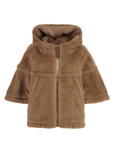 Max Mara Petalo Hooded Camel Hair And Silk-Blend Jacket