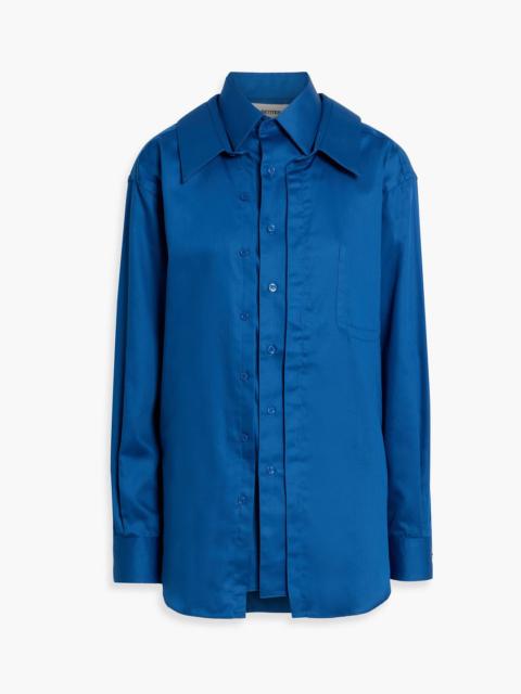 BETTTER Layered cotton-blend poplin shirt