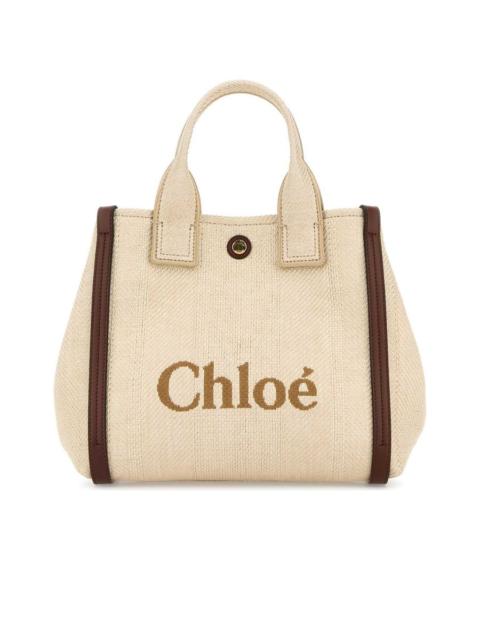 Chloé Small Chloé Carry Tote Bag in Raffia-Effect Fibres