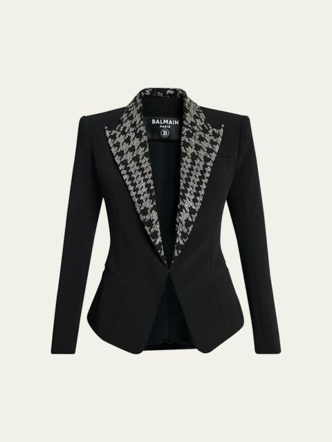 Balmain Embroidered Lapels Single-Breasted Jacket