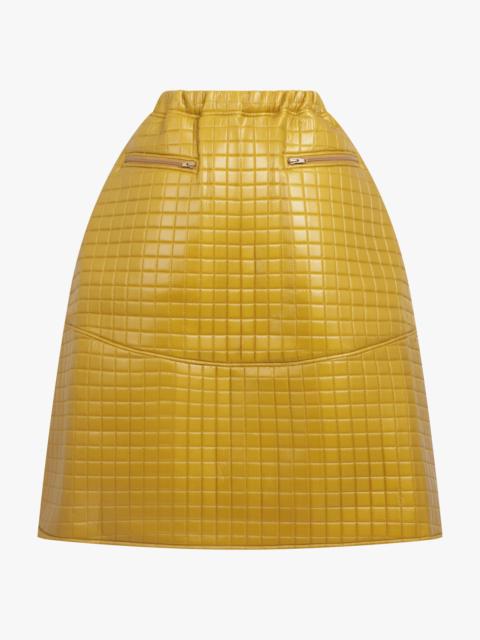 MELITTA BAUMEISTER QUILTED A-LINE MIDI SKIRT | GOLD