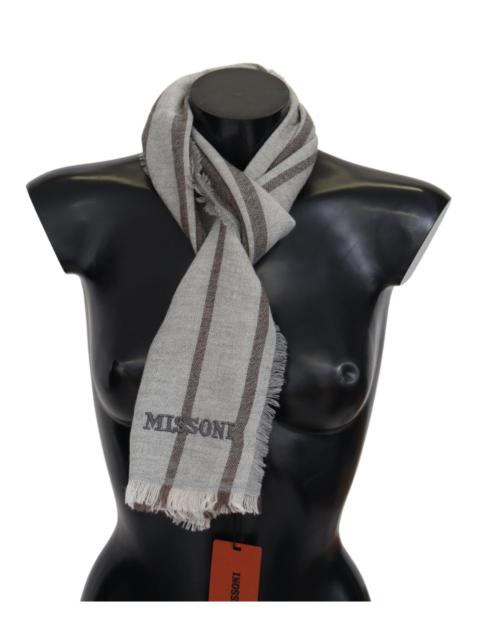 Missoni Multicolor Striped Wool Unisex Neck Wrap Scarf