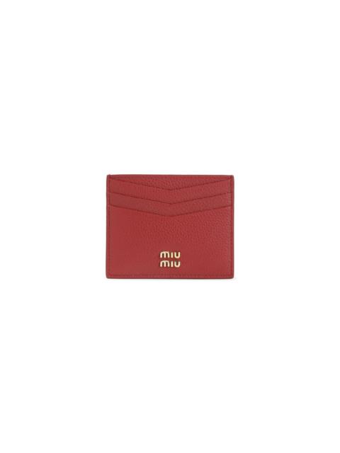 Miu Miu Miu Miu Calf Leather Card Case Women