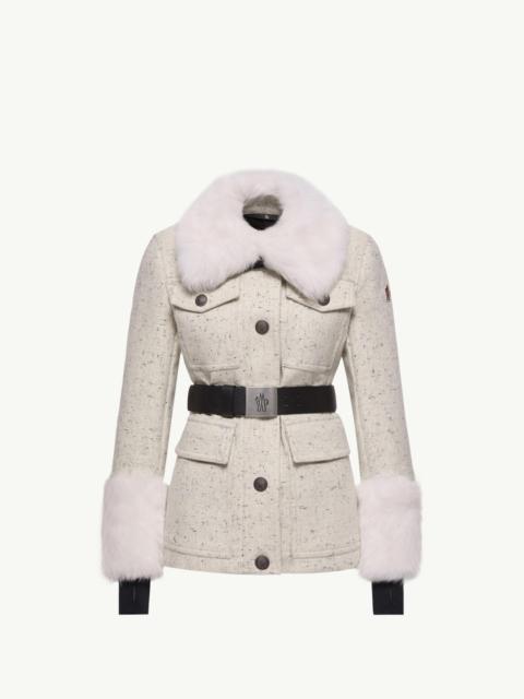 Moncler Grenoble Devez Wool & Shearling-Trimmed Down Field Jacket