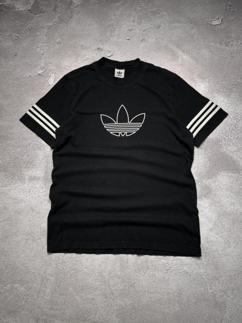 adidas Y2K Balenciaga Style Adidas Centre Logo Striped T Shirt Tee