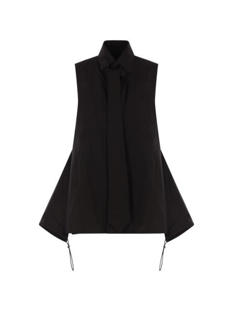 tie-detail sleeveless shirt