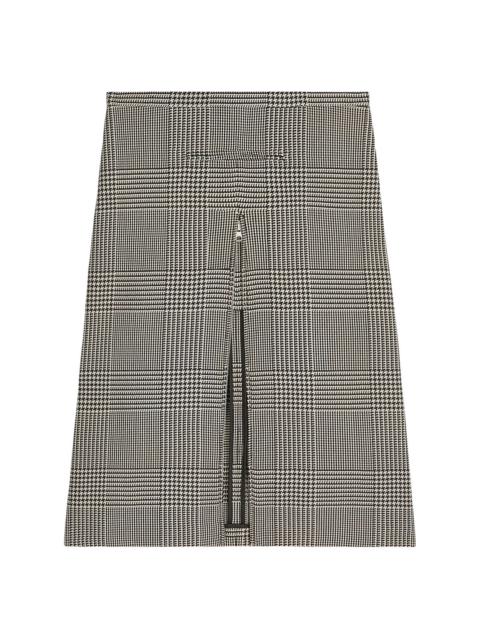 courrèges Zipped Prince Of Wales Skirt