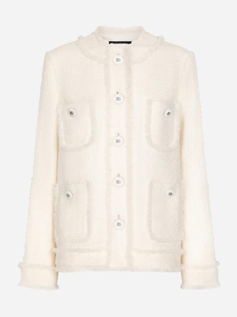 Dolce & Gabbana Single-breasted raschel tweed jacket