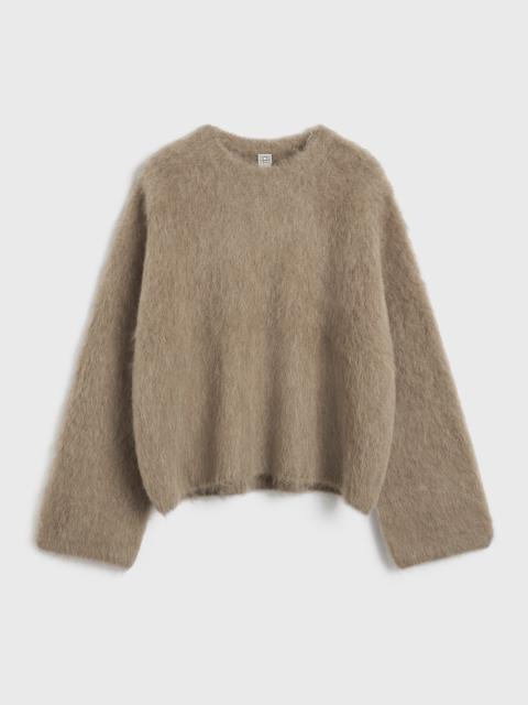 TOTEME Boxy alpaca knit truffle melange