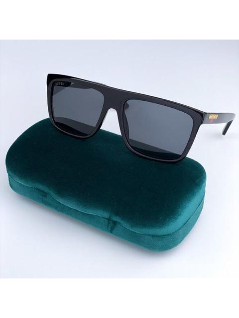 GUCCI NEW Gucci GG0748S 001 Black Gray Rectangle Men Sunglasses