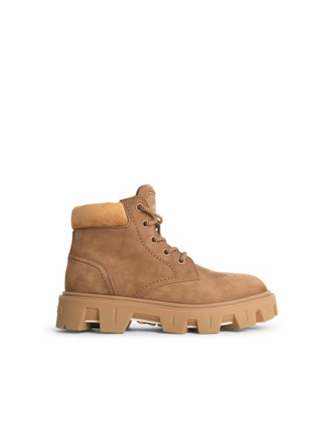Moncler Moncler 'Peak City' Suede And Khaki Nubuck Ankle Boots Men