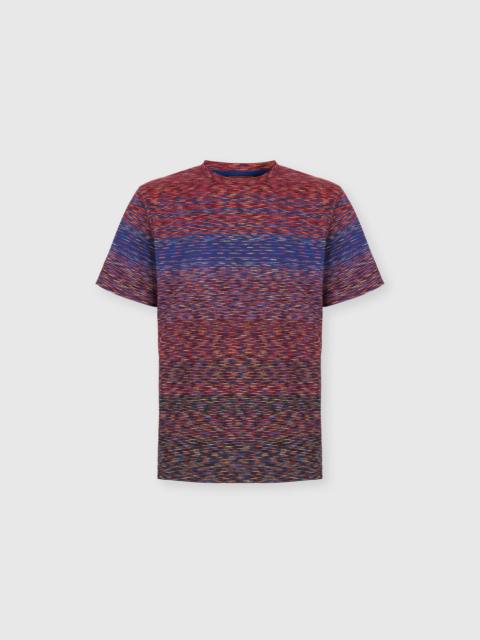 Missoni Missoni T-shirt With Faded Flame Pattern in Burgundy & Blue at Nordstrom