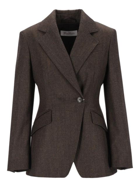 Max Mara Max Mara Women Fitted Blazer In Denim-Effect Wool