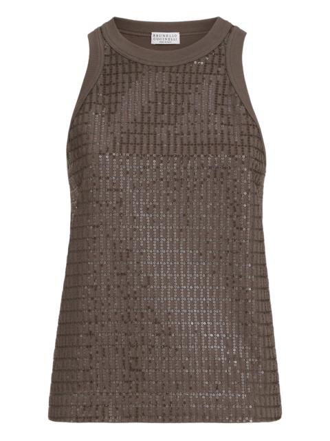 Brunello Cucinelli Brunello Cucinelli Dazzling Check-pattern Top