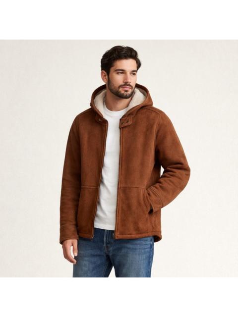 Polo Ralph Lauren Lauren Ralph Lauren brown faux suede sherpa-lined hooded