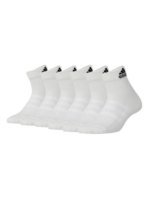 adidas adidas Classical Breathable Sports Basketball Socks Unisex White DZ9367