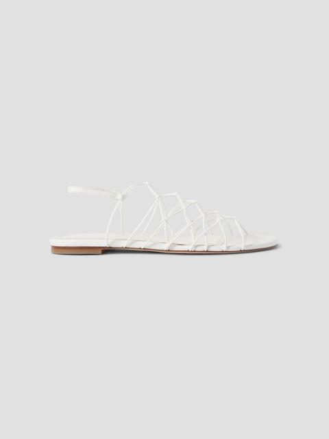 STAUD Gio knotted elastic and leather sandals